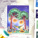 Pinkfresh Studio Peaceful Pause Cling Stamp/ Die/ Stencil Bundle