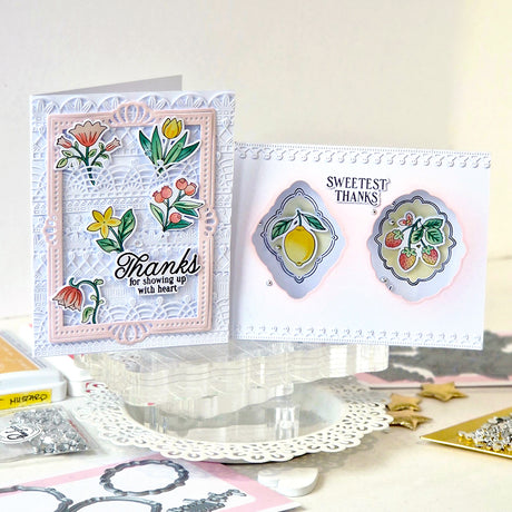 Pinkfresh Studio Cottage Frames Stamp/die/stencil Bundle