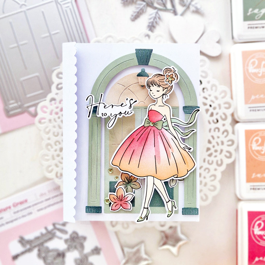 Pinkfresh Studio Couture Grace Stamp, Die & Stencil Bundle