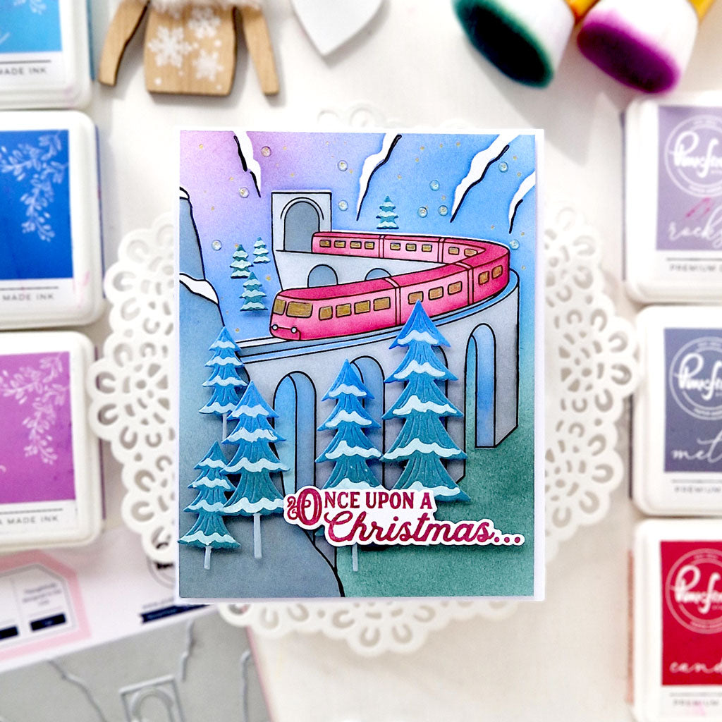 Pinkfresh Studio Holiday Express press plate
