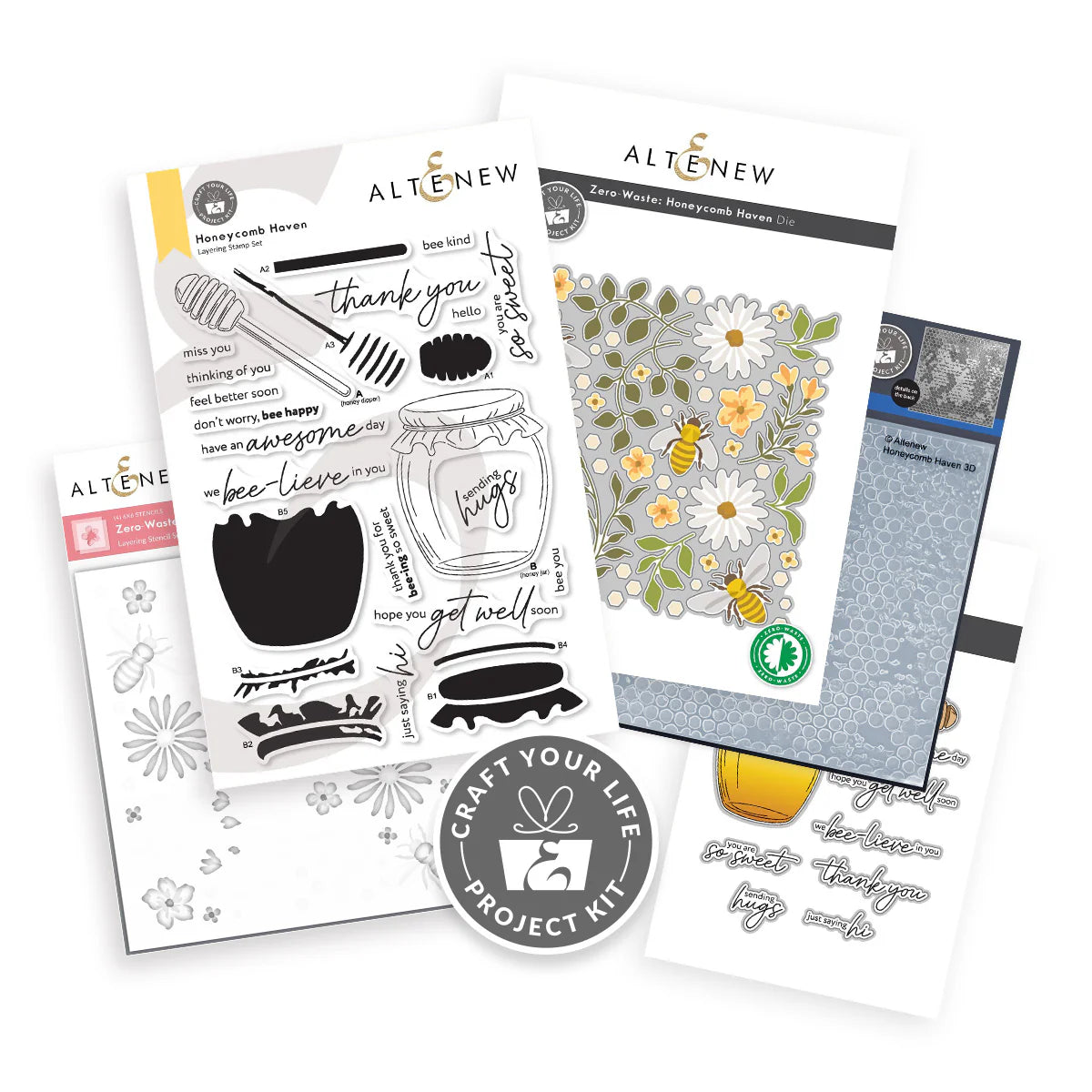 Altenew Craft Your Life Project Kit: Honeycomb Haven & Add-On Die Bundle