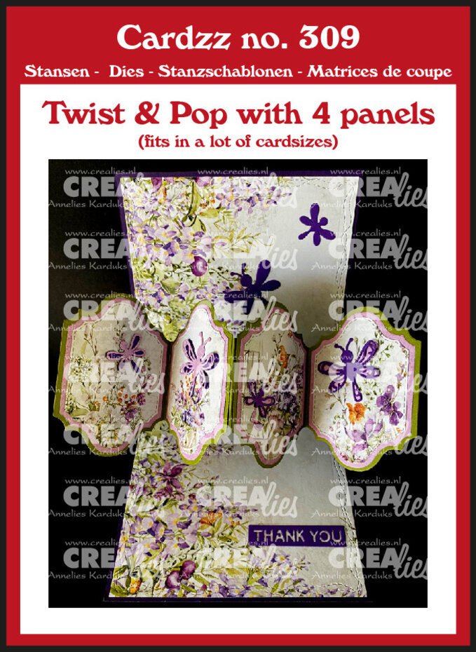 Crealies • Cardzz Twist & Pop A With 4 Panels