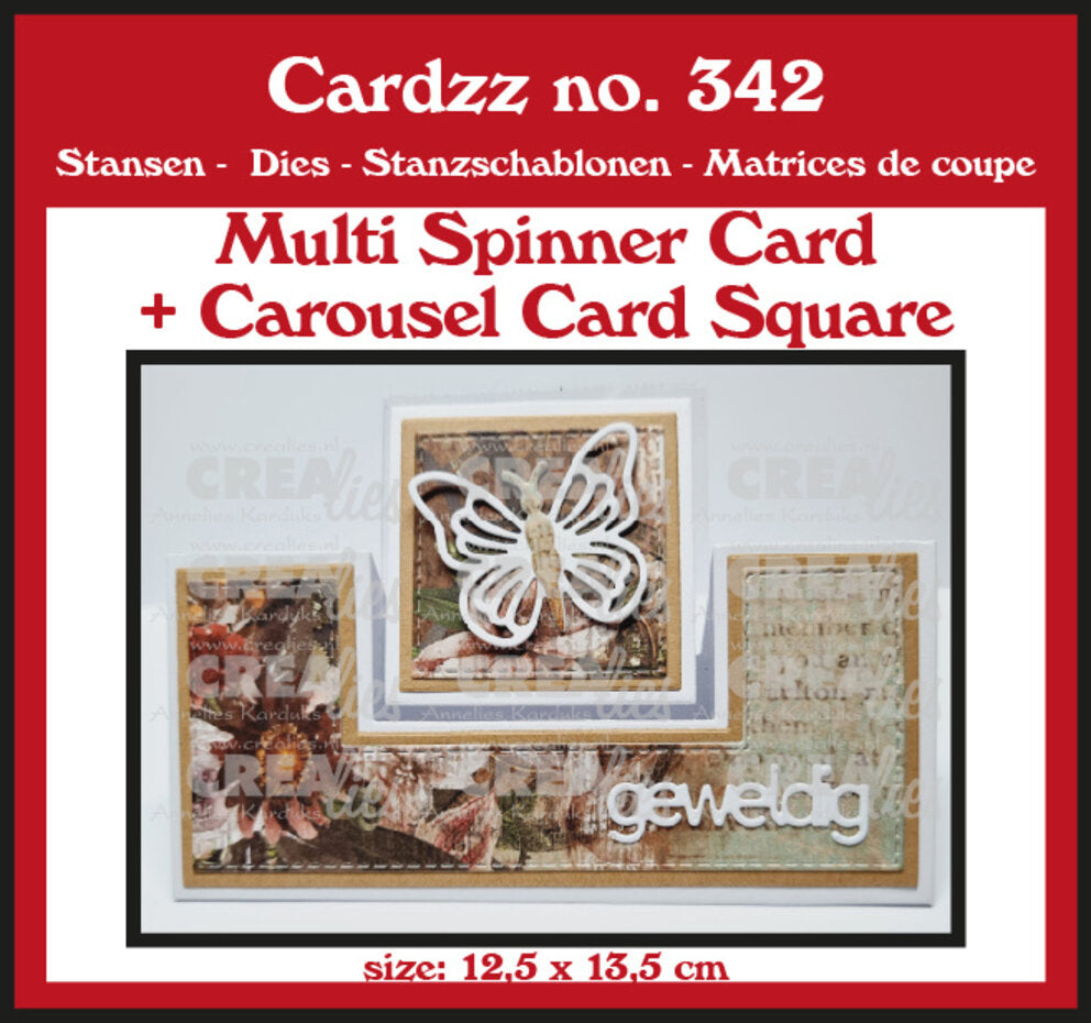 Crealies • Cutting Die Multi Spinner +Carousel Card Square