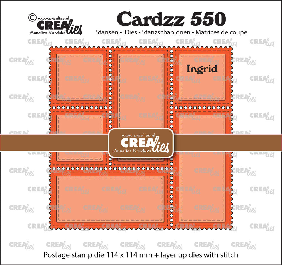 Crealies Cardzz Dies Postage Stamp Frame Ingrid (CLCZ550)