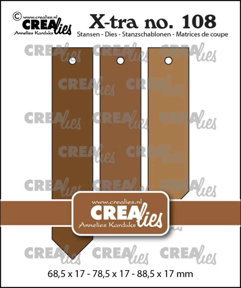 Crealies X-tra Dies Pointy Tags Smooth (X-tra108)