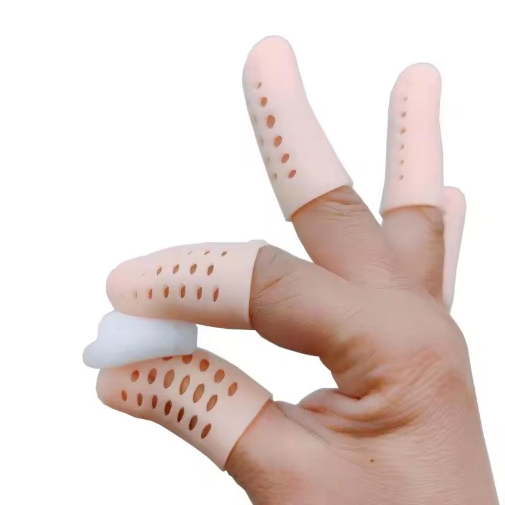 Crafty Trails Non Slip Silicon Finger Gloves 5pcs/ pack - Colour White