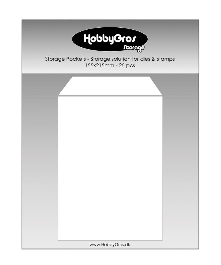 HobbyGros Storage Storage Pockets for Dies and Stamps 155x215mm (25pcs) (SS134)