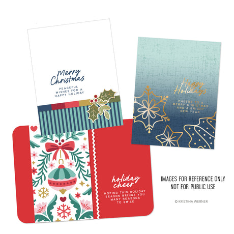 Concord & 9th KW Holiday Cheer Greetings Stamp Set (4 x 6) & Die Bundle