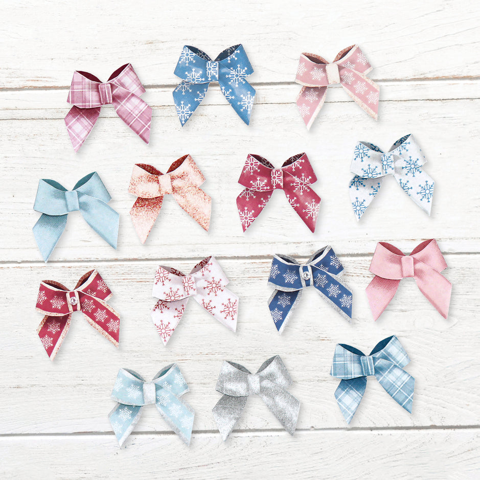 Katy Sue 3D Bow Creations - Icy Winter, 60 Double Sided Bows