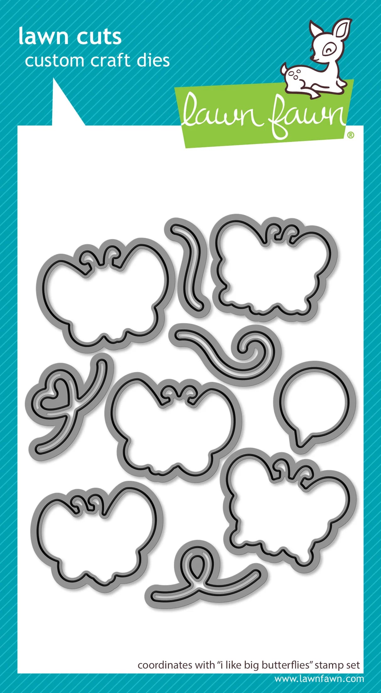 Lawn Fawn LF4024/LF4025 – I Like Big Butterflies Stamp & Die Bundle