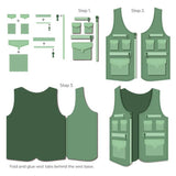 Honey Bee Stamps Lovely Layer: Fishing Vest A2 Card Base - Honey Cuts Stand-Alone Dies