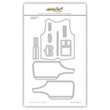 Honey Bee Stamps Lovely Layer: Fishing Vest A2 Card Base - Honey Cuts Stand-Alone Dies