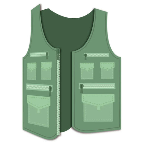 Honey Bee Stamps Lovely Layer: Fishing Vest A2 Card Base - Honey Cuts Stand-Alone Dies