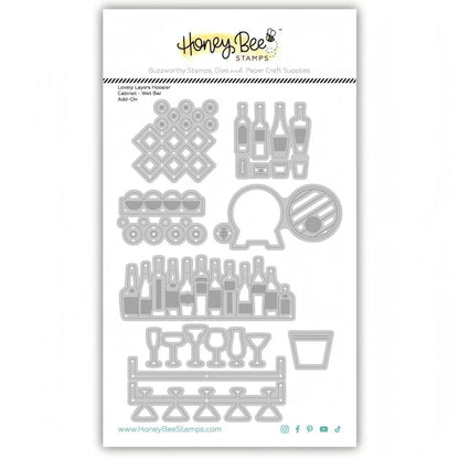 Honey Bee Stamps Lovely Layers: Hoosier Cabinet - Wet Bar Add-On - Honey Cuts Stand-Alone Dies