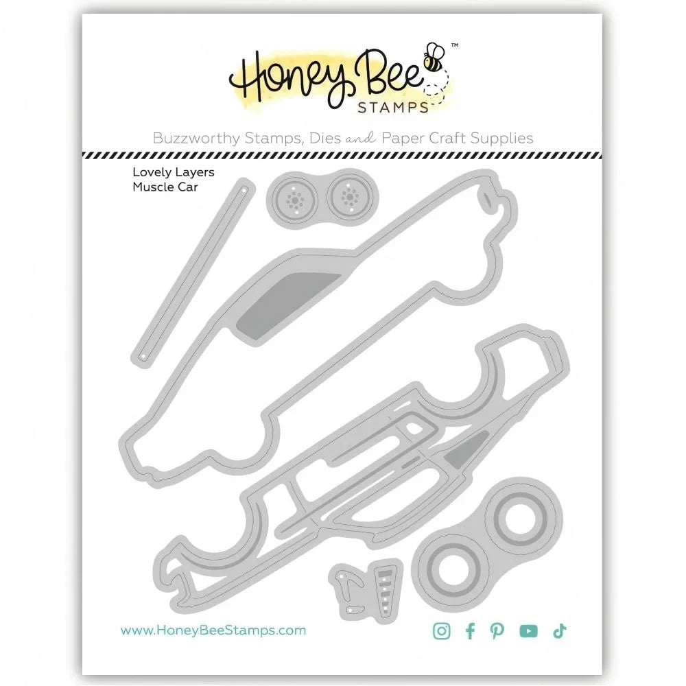 Honey Bee Stamps Lovely Layers: Muscle Car - Honey Cuts Stand-Alone Dies