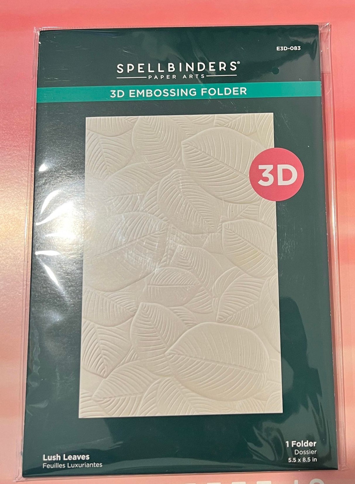 Spellbinders Lush Leaves 3d Embossing folder