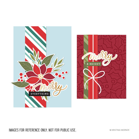 Concord & 9th KW Merry Script Stamp Set (3 x 3) & Die Bundle