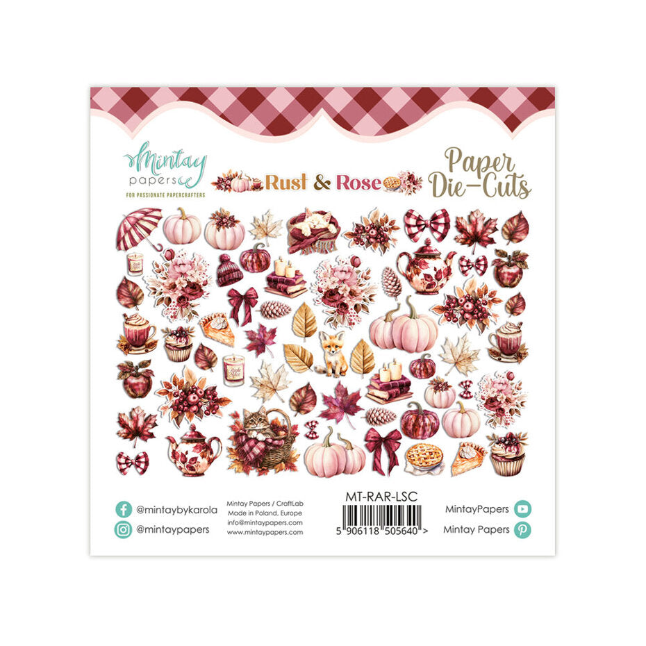 Mintay Rust & Rose Paper Die-Cuts (60pcs) (MT-RAR-LSC)