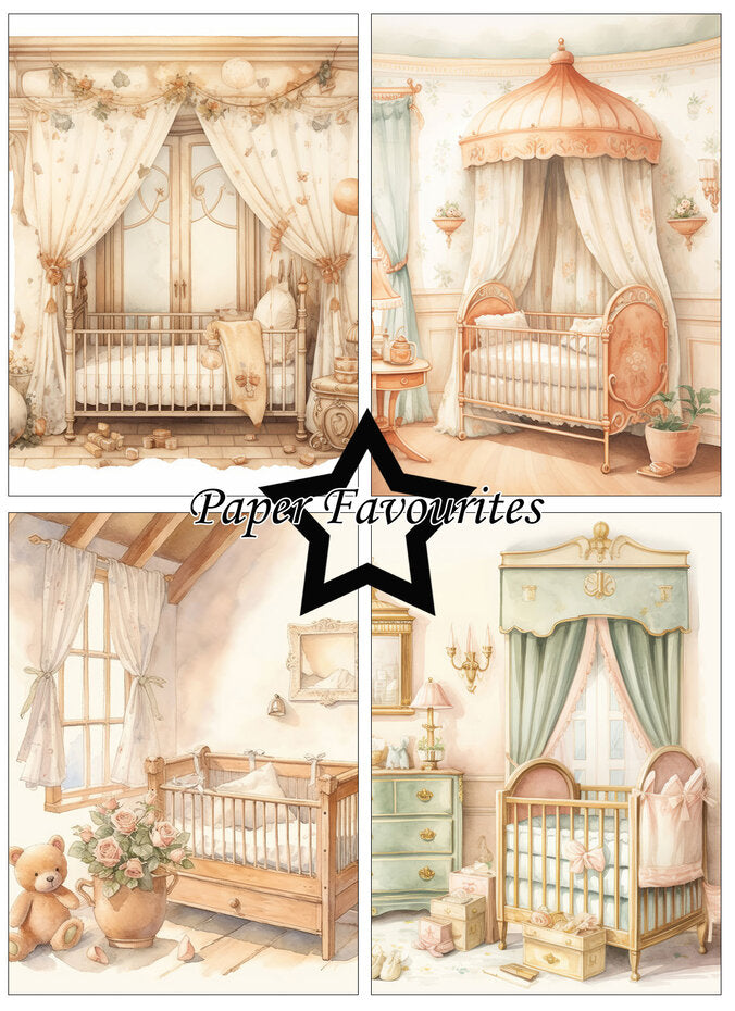 Paper Favourites Vintage Baby Room A6 Paper Pad (PFA583)