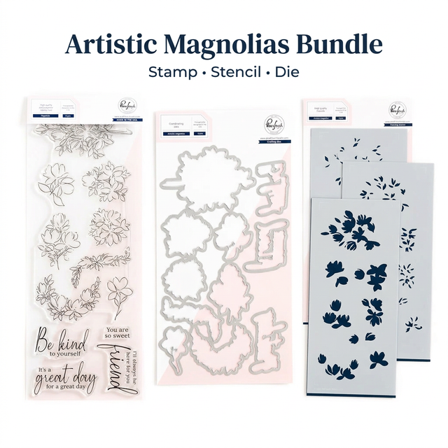 Pinkfresh Studio Artistic Magnolias Bundle