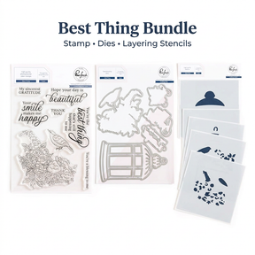 Pinkfresh Studio Best Thing Stamp, Die and Stencil Bundle