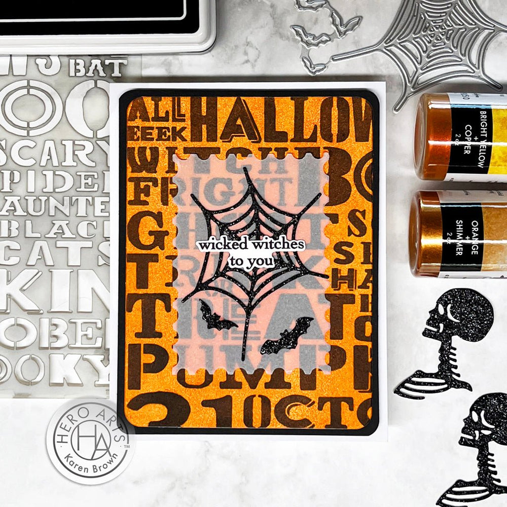 Hero Arts Halloween Words Stencil - SA288