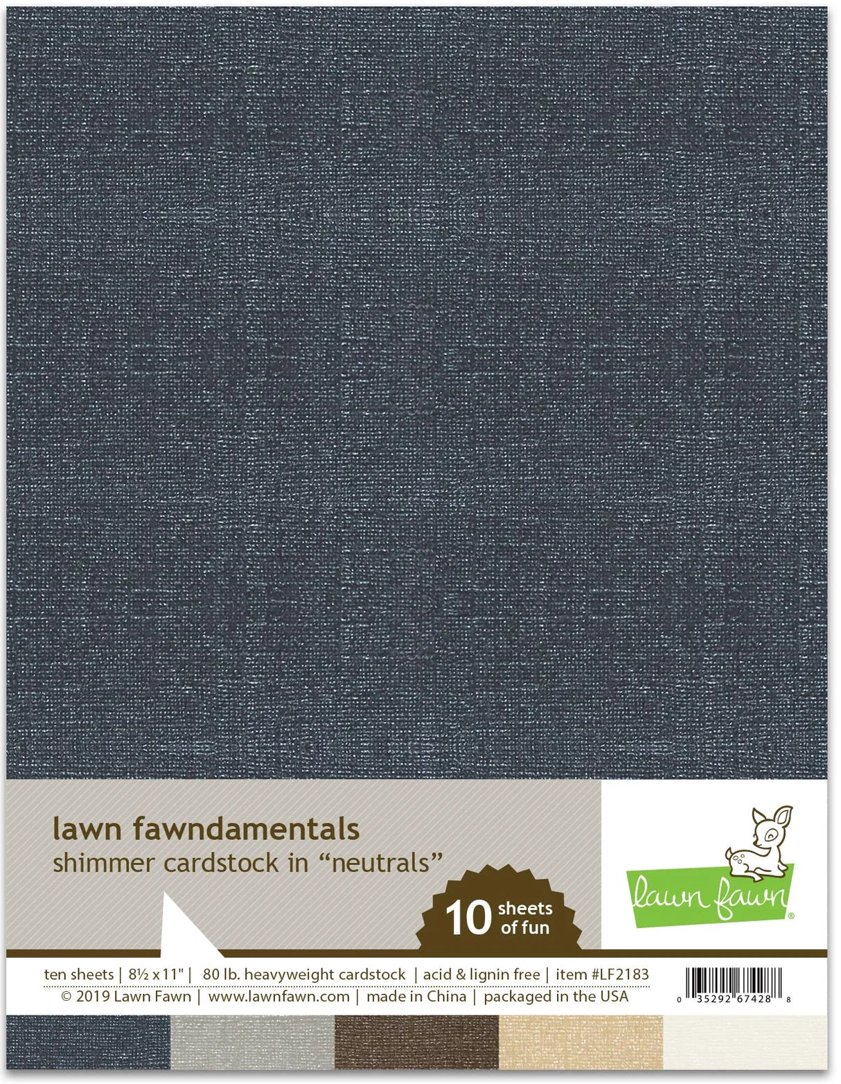 Lawn Fawn Shimmer Cardstock - Neutrals - LF2183