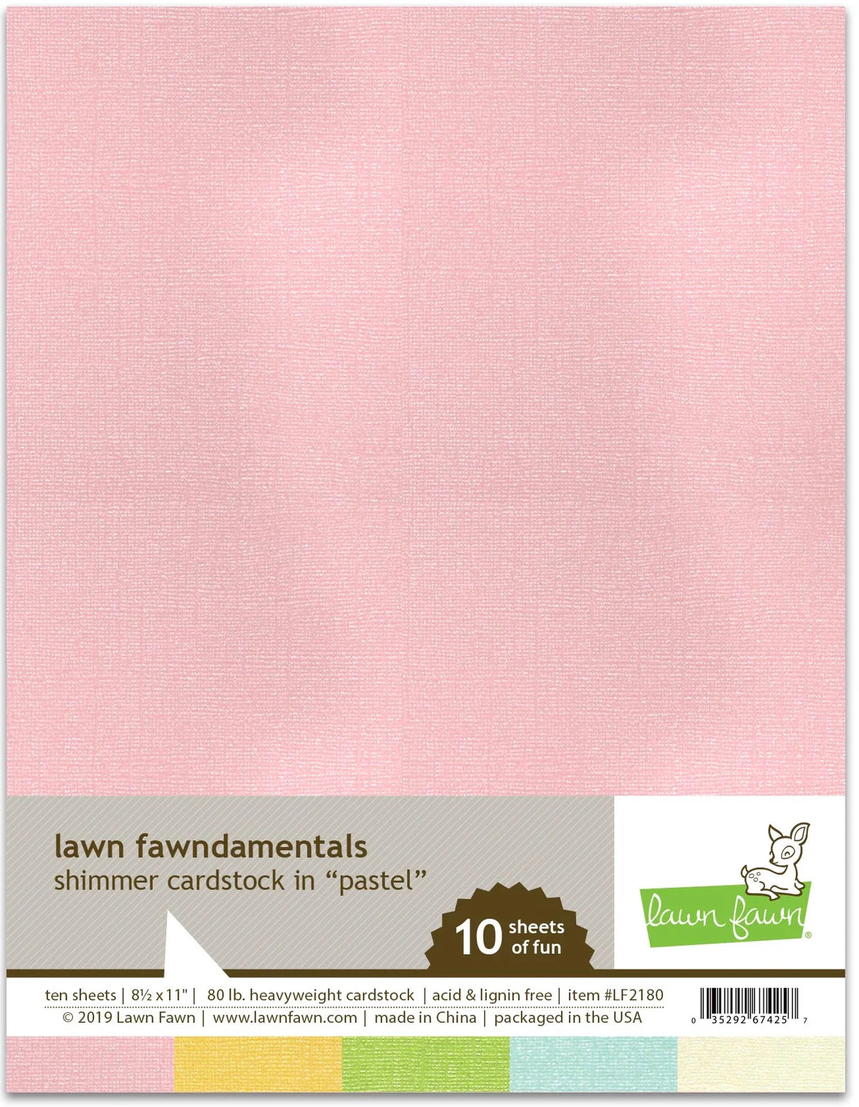 Lawn Fawn Shimmer Cardstock - Pastel - LF2180