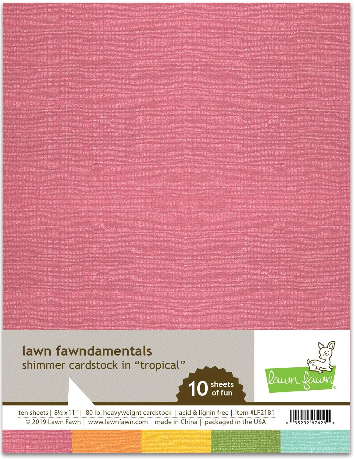 Lawn Fawn Shimmer Cardstock - Tropical - LF2181