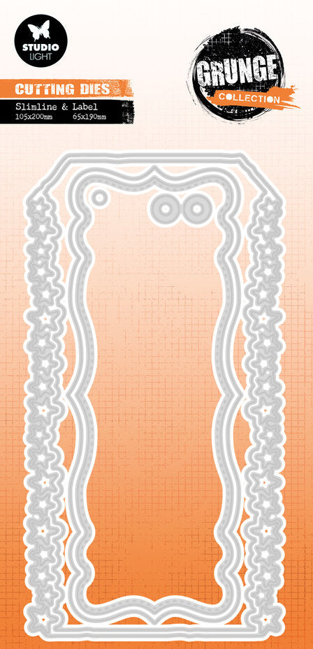 Studio Light Slimline & Label Star Grunge Cutting Die (SL-GR-CD1014)