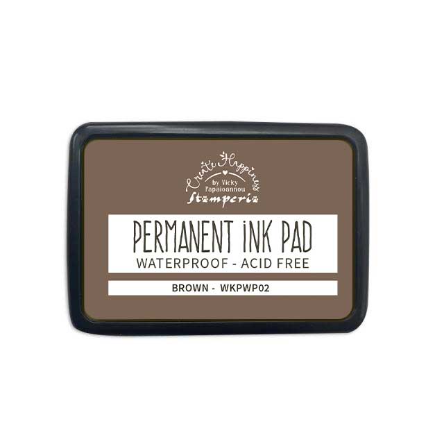 Stamperia Create Happiness Permanent Ink Pad Brown - WKPWP02