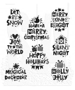 Tim Holtz Cling Mount Stamps: Holiday Whatnots CMS 496