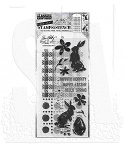 Tim Holtz Mixed- Media Stamps & Stencil Set THMM163