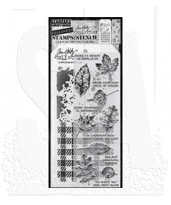 Tim Holtz Mixed-Media Stamps & Stencil Set - THMM150