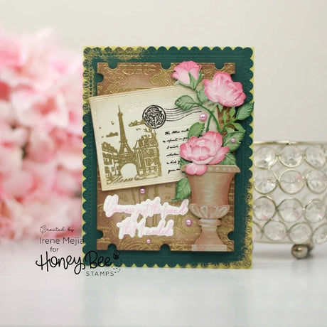 Honey Bee Stamps Vintage Flora - 5x6 Rubber Cling Background Stamp