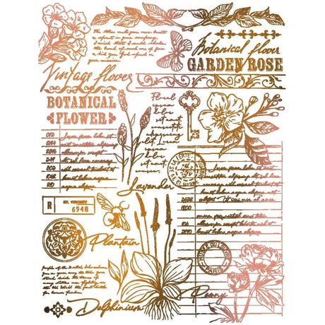 Honey Bee Stamps Vintage Flora - 5x6 Rubber Cling Background Stamp
