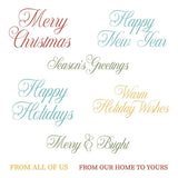 Honey Bee Stamps Warm Holiday Wishes - 4" x 4" Stamp Set & Die Bundle