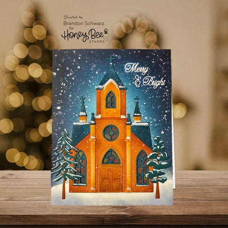 Honey Bee Stamps Warm Holiday Wishes - 4" x 4" Stamp Set & Die Bundle