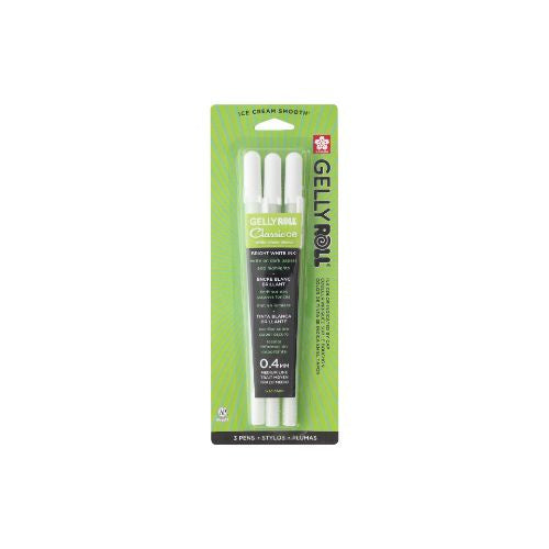 Sakura Gelly Roll Pen Classic 08 Medium White 3pc