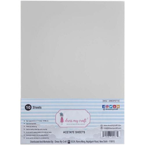 Dress My Craft Acetate Sheets A4 10/Pkg
100 Microns