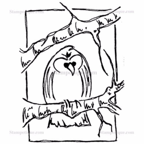 Stampotique Who? Wood Mounted Rubber Stamp