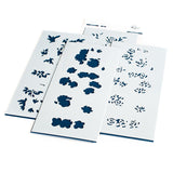 Pinkfresh Studio Indigo Roses stamp/stencil Bundle Retired