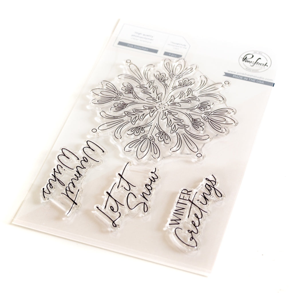 Pinkfresh Studio Folk Snowflake stamp