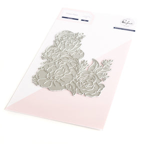 Pinkfresh Studio Camellias press plate - Auzz Trinklets N Krafts