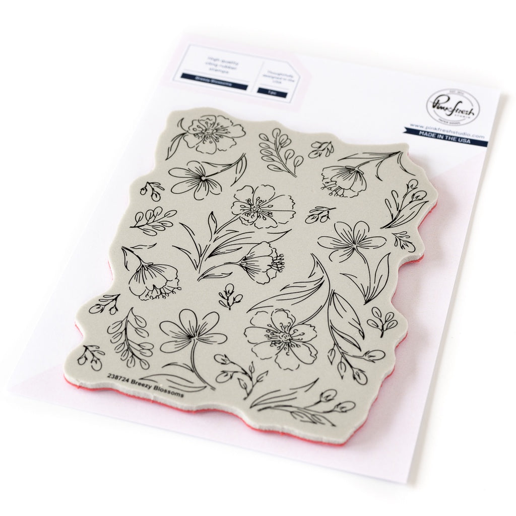 Pinkfresh Studio Breezy Blossoms stamp