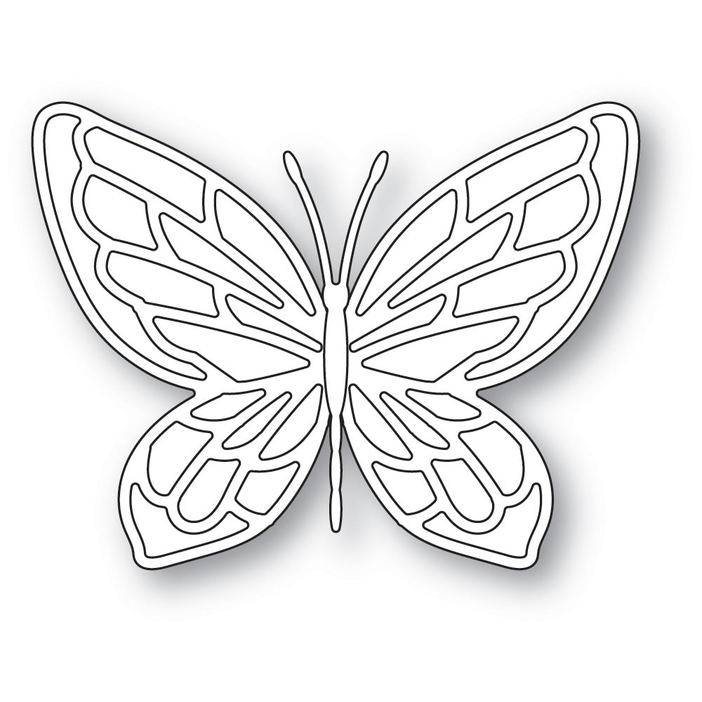 Poppystamps 2516 Large Stained Glass Butterfly and Background craft die