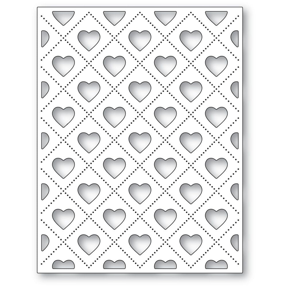 Poppy stamps 2524 Heartfelt Pinpoint Frame craft die