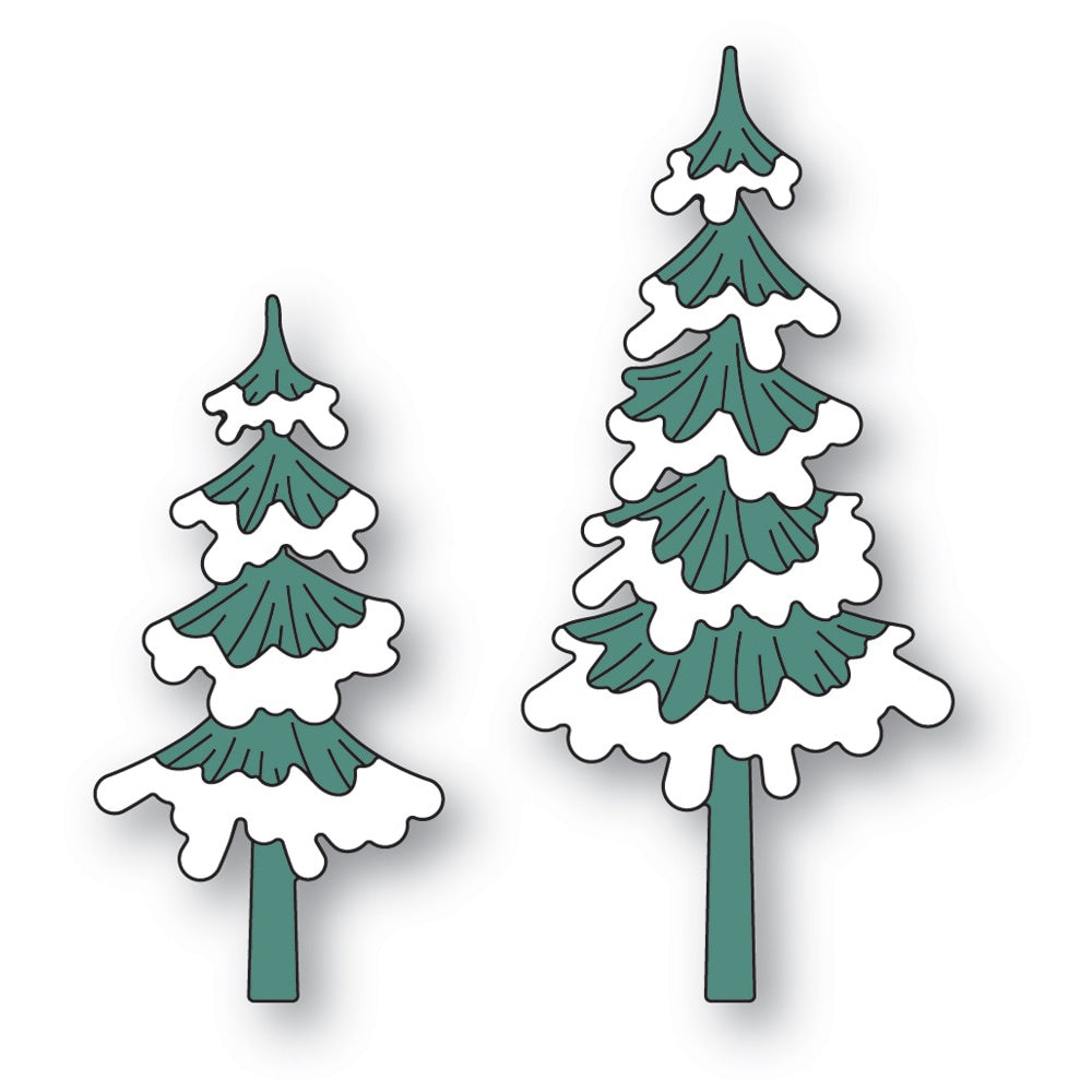 Poppystamps 2551 Iced Pine Trees craft die