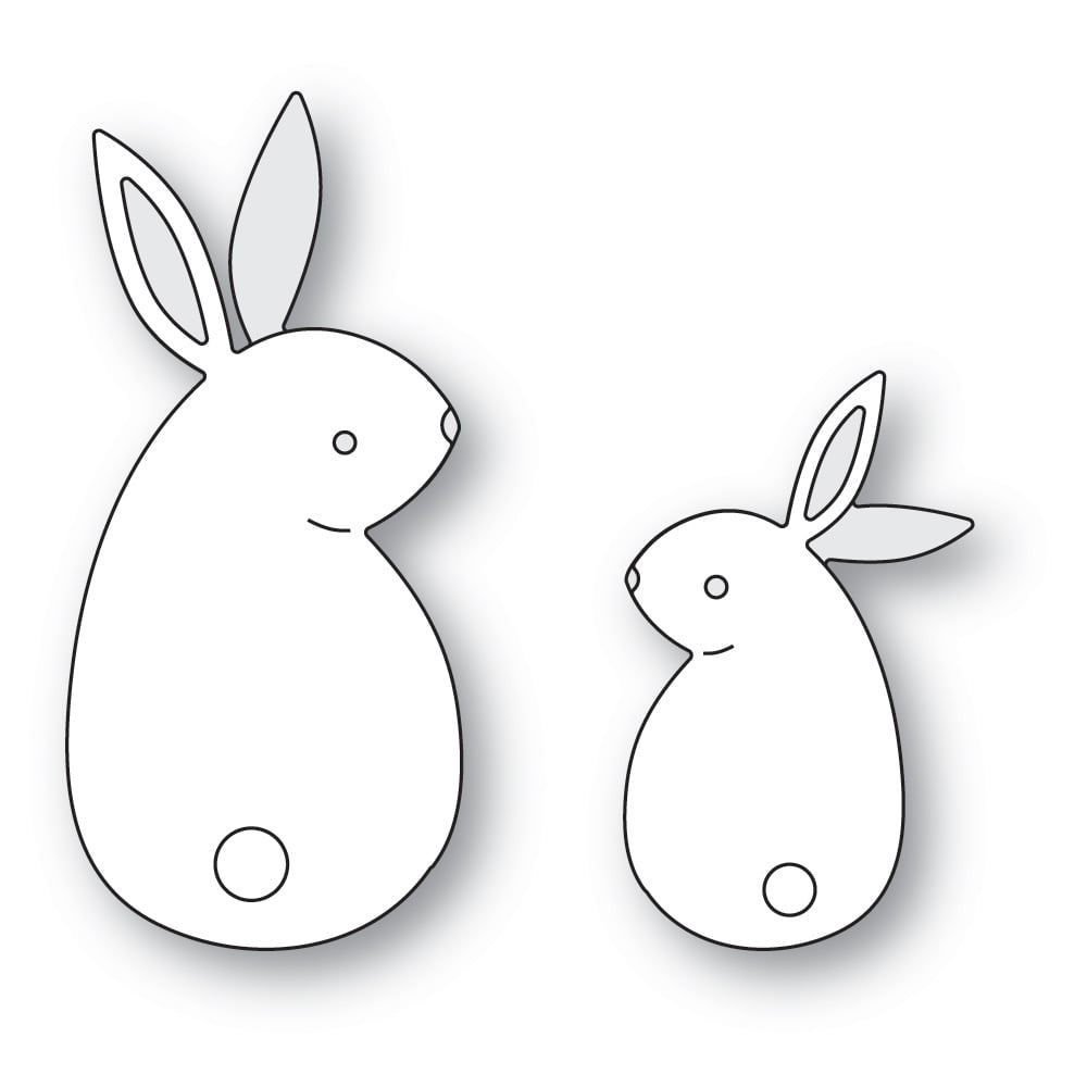 Poppy Stamps 2563 Thoughtful Bunny Duo craft die