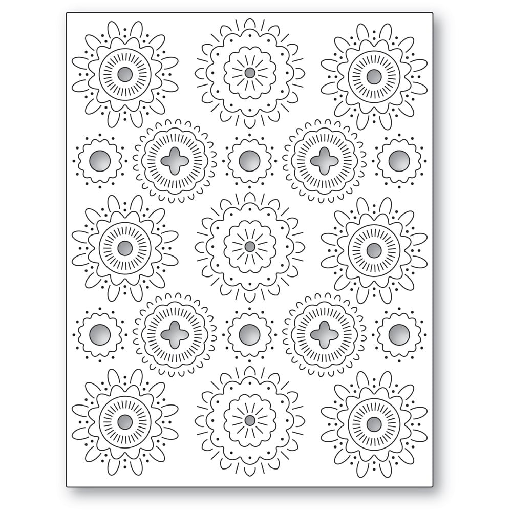 Poppy stamps 2583 Nordic Floral Plate craft die